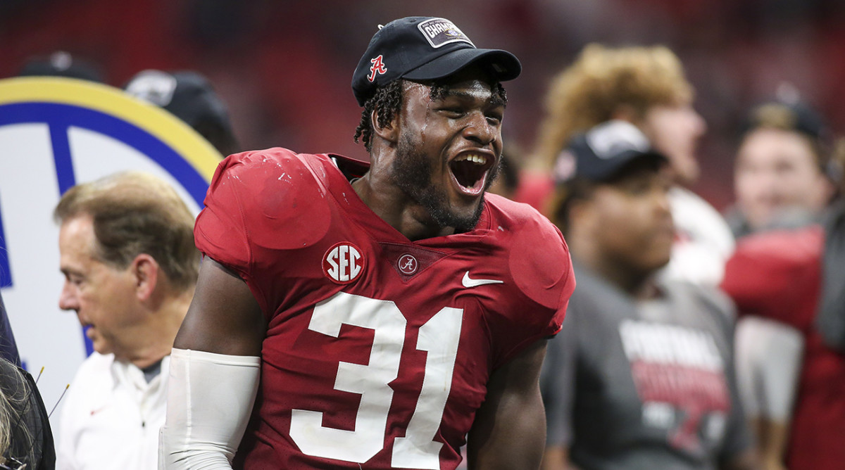 Will Anderson celebrating the SEC Championship win.